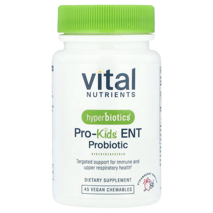 Vital Nutrients, Hyperbiotics®, Pro-Kids® ENT Probiotic, Strawberry Vanilla, 45 Vegan Chewable