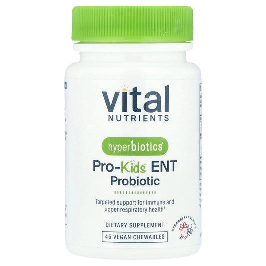 Vital Nutrients, Hyperbiotics®, Pro-Kids® ENT Probiotic, Strawberry Vanilla, 45 Vegan Chewable