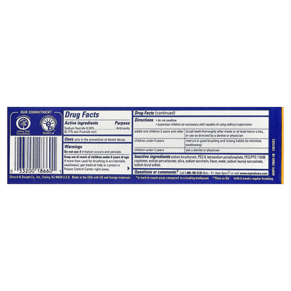 Arm & Hammer, AdvanceWhite, Anticavity Fluoride Toothpaste, Clean Mint, 4.3 oz (121 g)