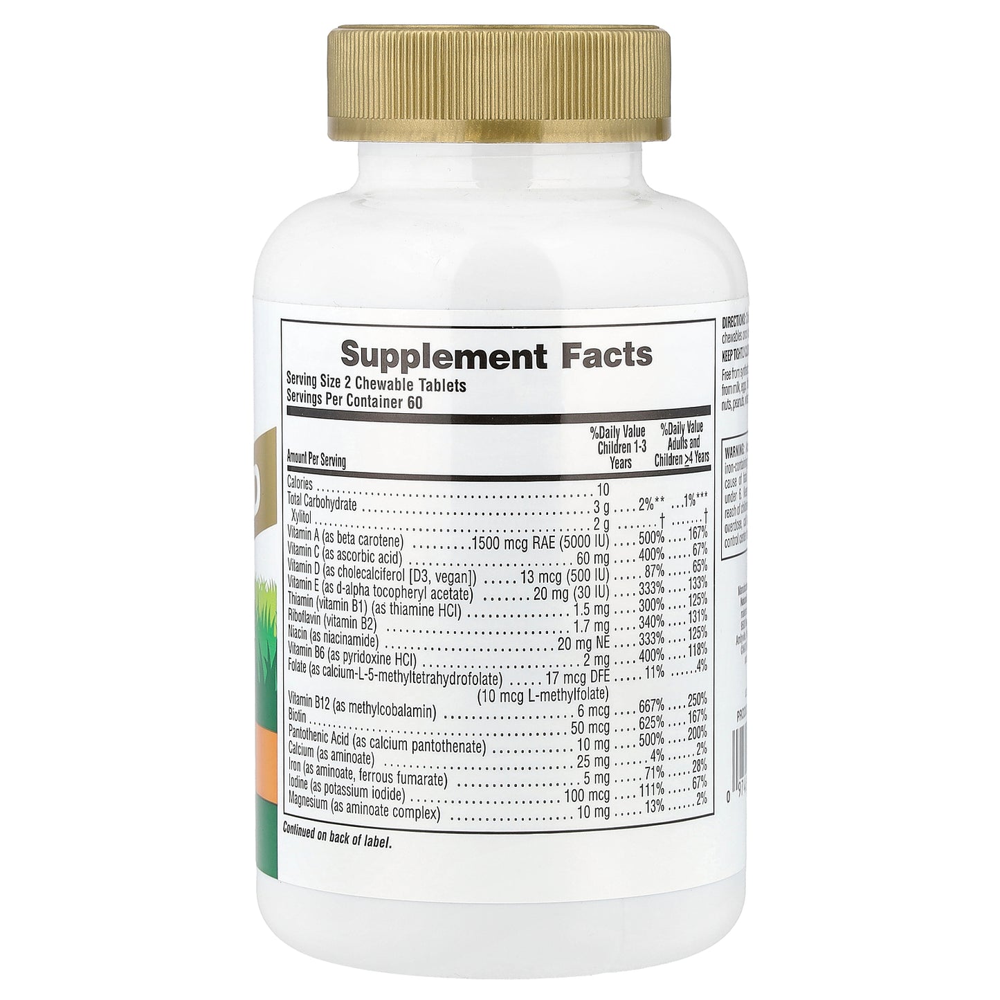 NaturesPlus, Animal Parade® Gold, Children's Chewable Multivitamin, Orange, 120 Animal-Shaped Tablets