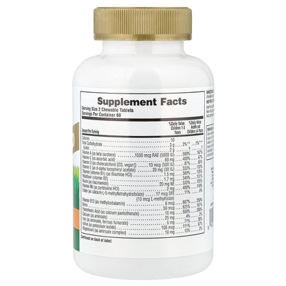 NaturesPlus, Animal Parade® Gold, Children's Chewable Multivitamin, Orange, 120 Animal-Shaped Tablets