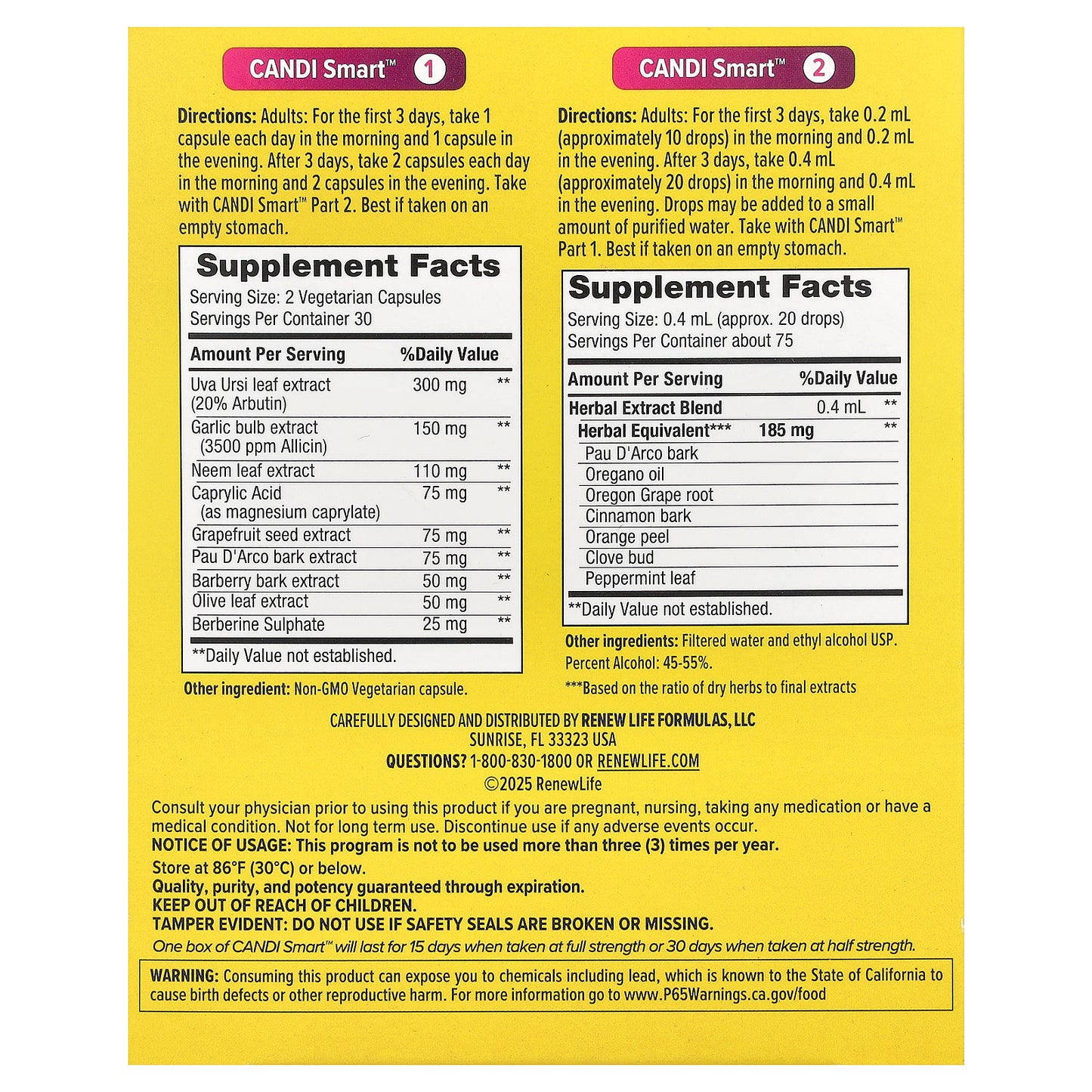 Renew Life, CandiSmart™, 15-Day Program, 2 Count