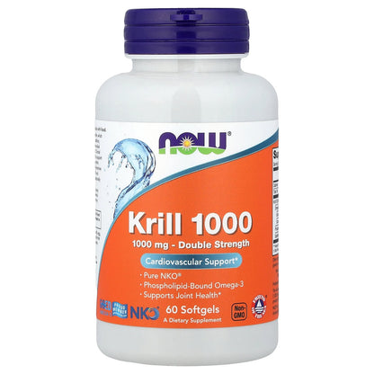 NOW Foods, Krill 1000, 1,000 mg, 60 Softgels