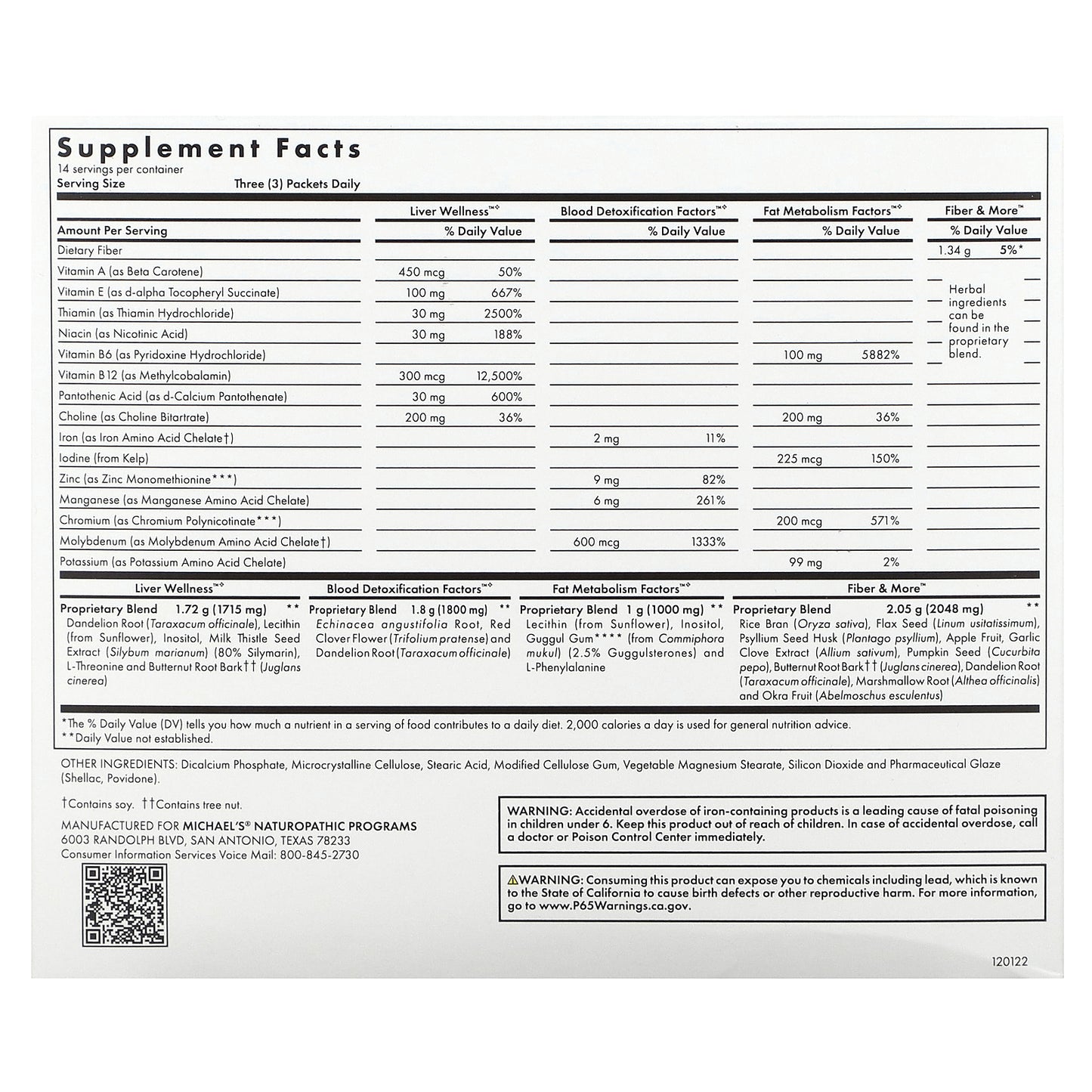 Michael's Health, Ultimate Detox & Cleanse, 42 Individual Packets