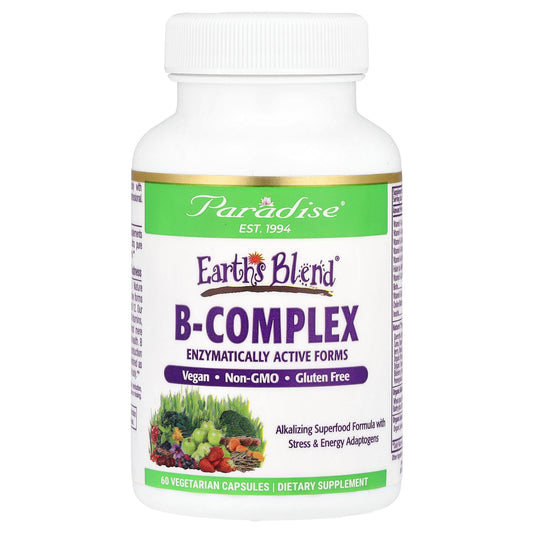 Paradise Herbs, Earth's Blend®, B-Complex , 60 Vegetarian Capsules