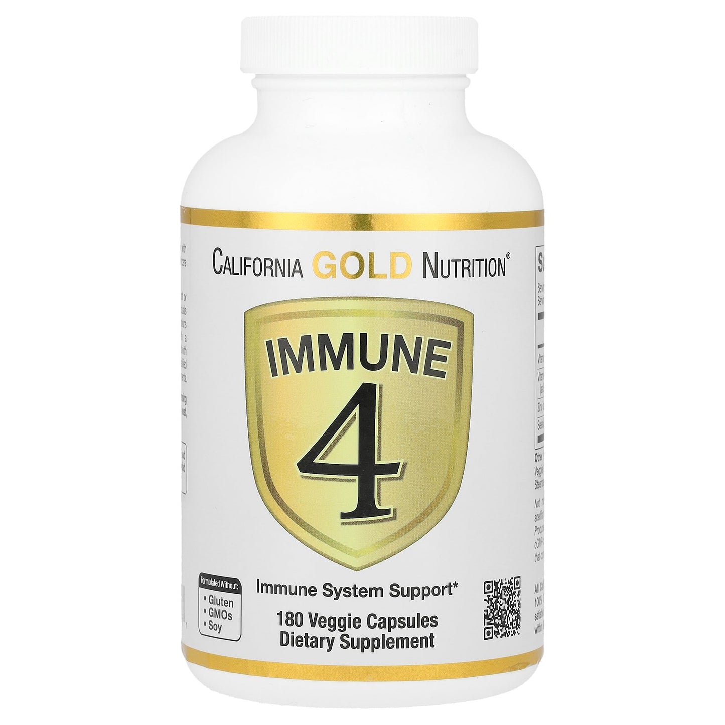 California Gold Nutrition, Immune 4, Immune System Support, 180 Veggie Capsules