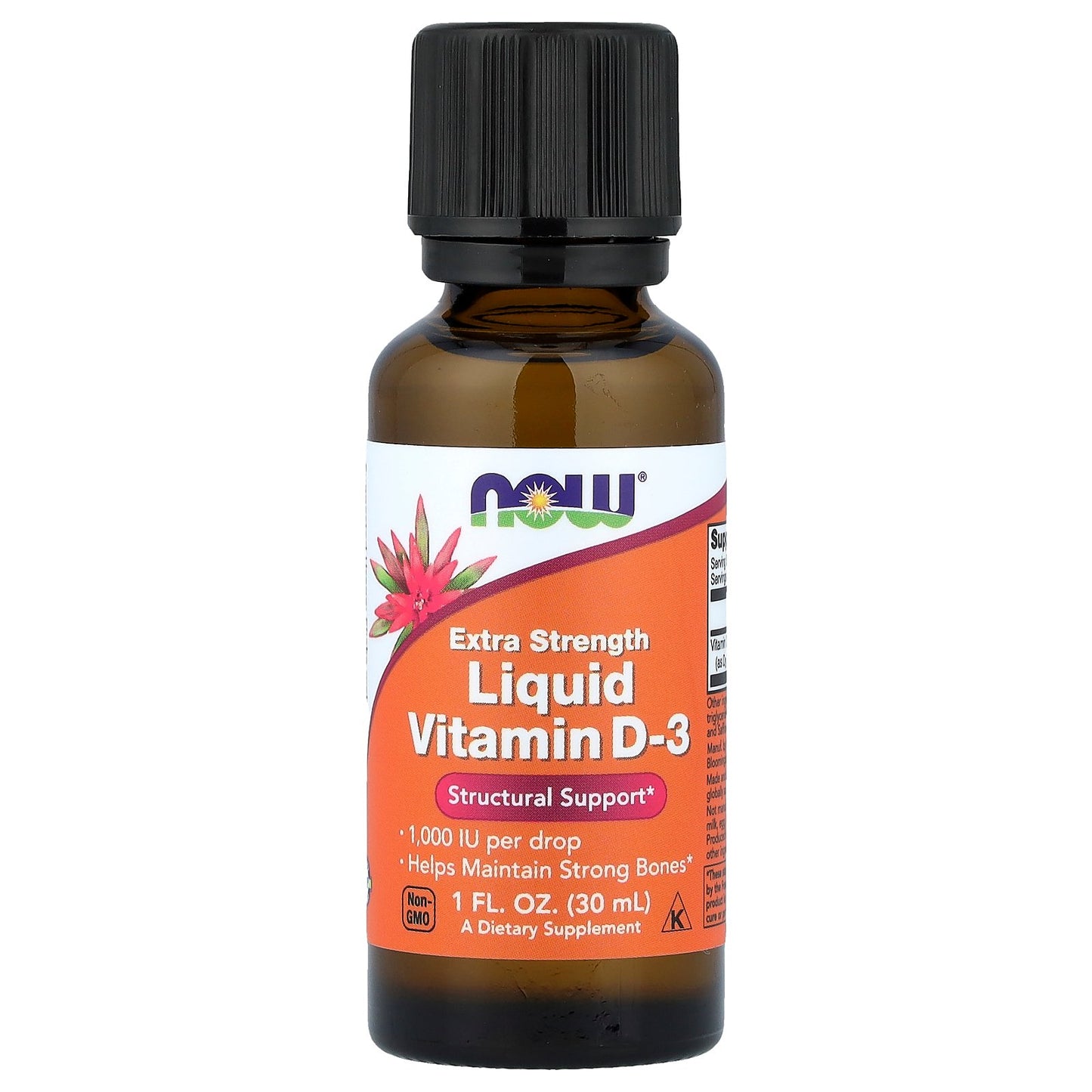 NOW Foods, Liquid Vitamin D-3, 1,000 IU, 1 fl oz (30 ml)