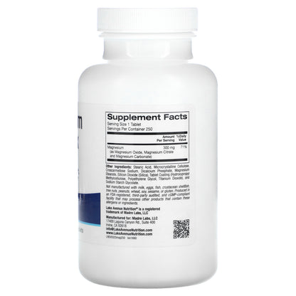 Lake Avenue Nutrition, Magnesium Complex, 300 mg, 250 Tablets