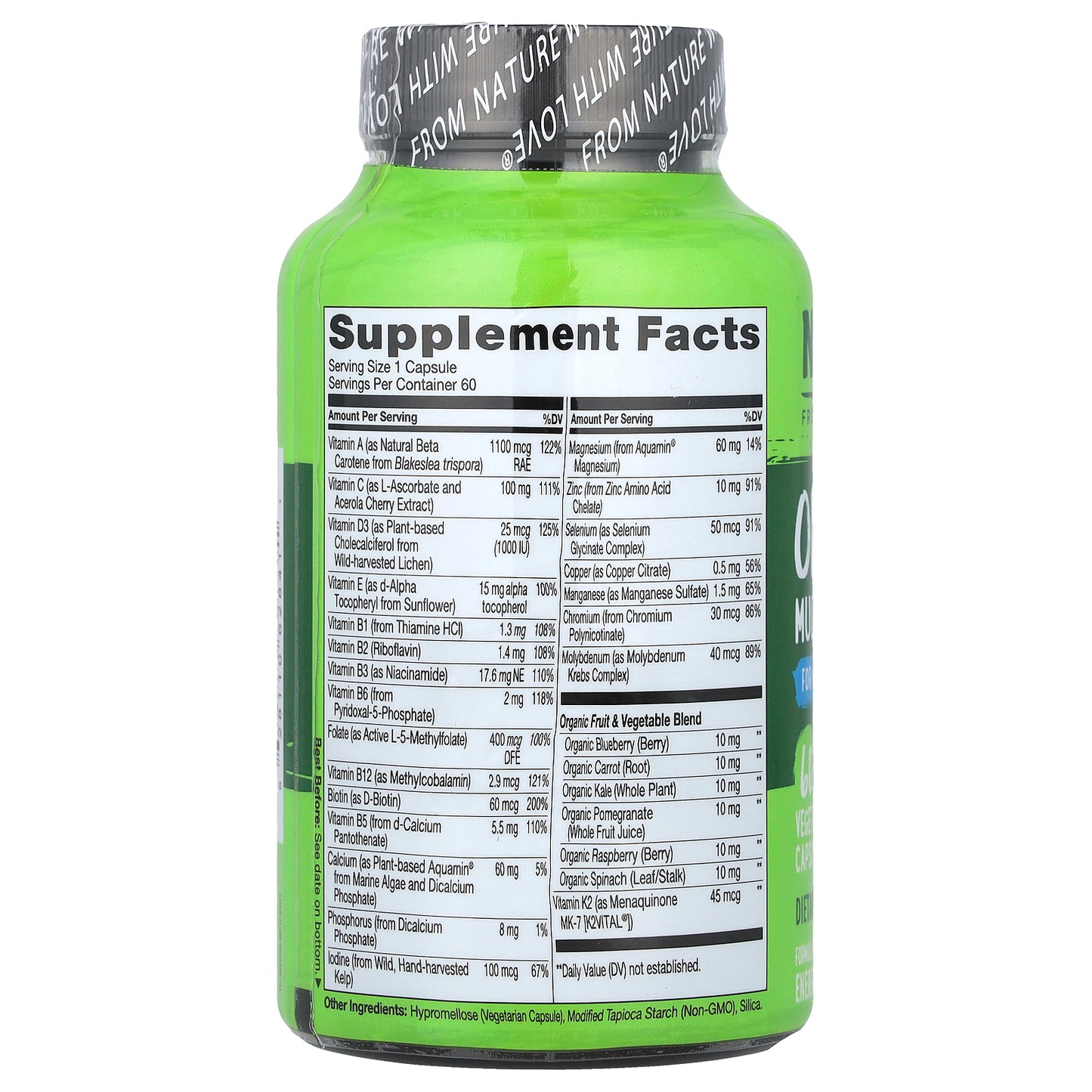 NATURELO, One Daily Multivitamin For Men 50+, 60 Vegetarian Capsules