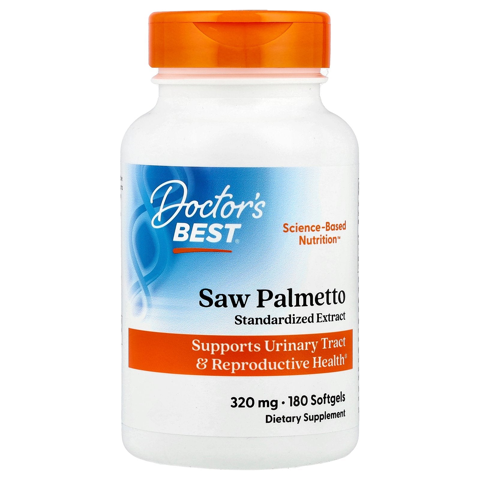 Doctor's Best, Saw Palmetto, Standardized Extract, 320 mg, 180 Softgels