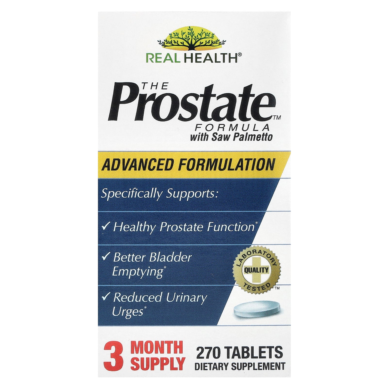 Real Health, The Prostate Formula with Saw Palmetto, 270 Tablets