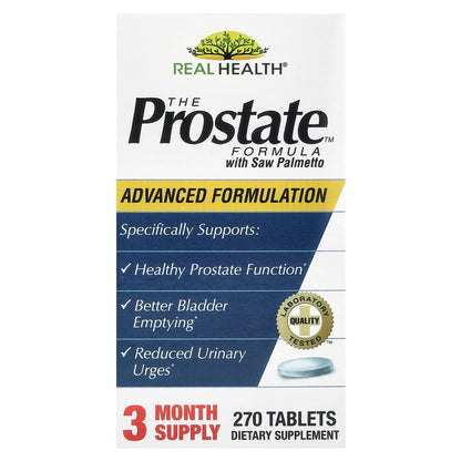 Real Health, The Prostate Formula with Saw Palmetto, 270 Tablets