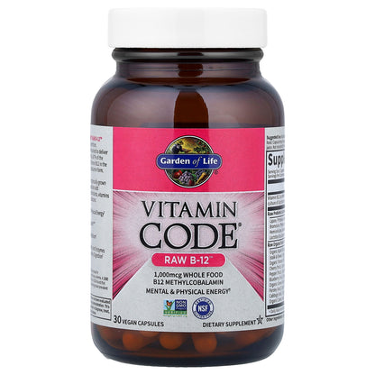 Garden of Life, Vitamin Code®, RAW B-12™, 30 Vegan Capsules