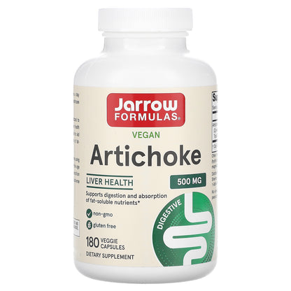 Jarrow Formulas, Artichoke, 500 mg, 180 Veggie Capsules