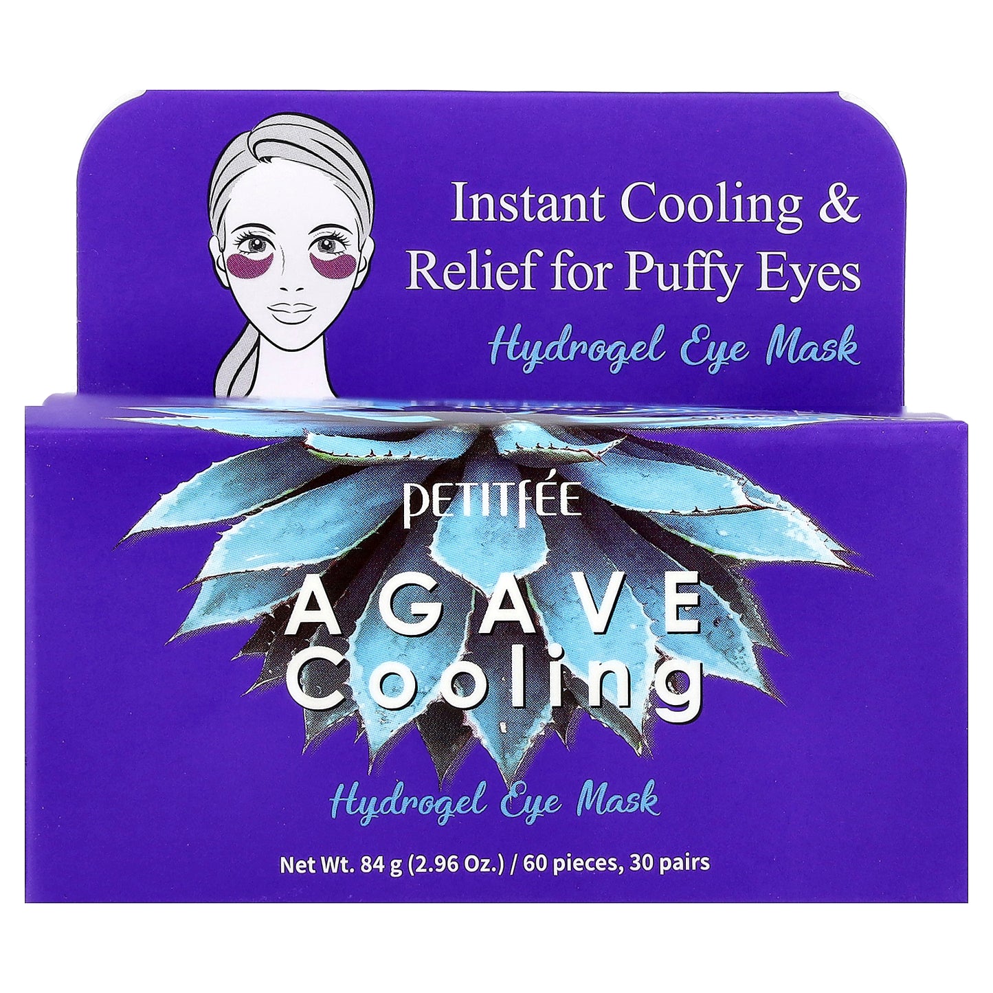 Petitfee, Agave Cooling Hydrogel Eye Mask, 60 Pieces, 2.96 oz (84 g)