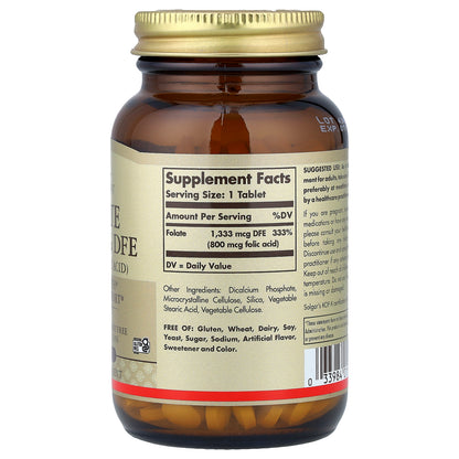 Solgar, Folate, 1,333 mcg DFE, 250 Tablets