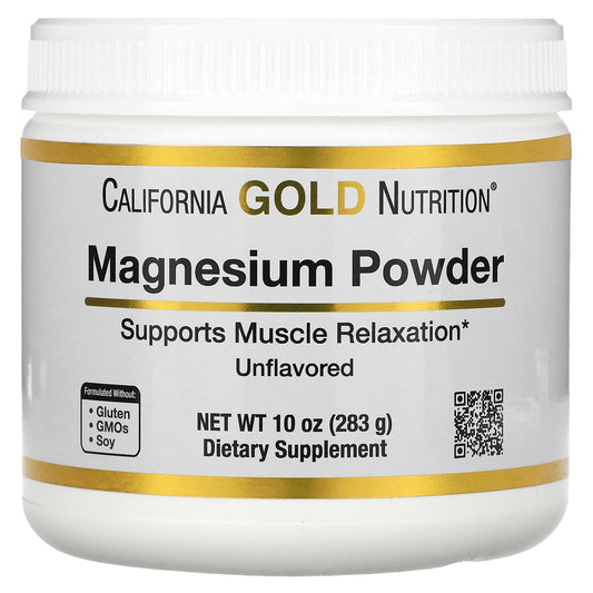 California Gold Nutrition, Magnesium Powder Beverage, Unflavored, 10 oz (283 g)