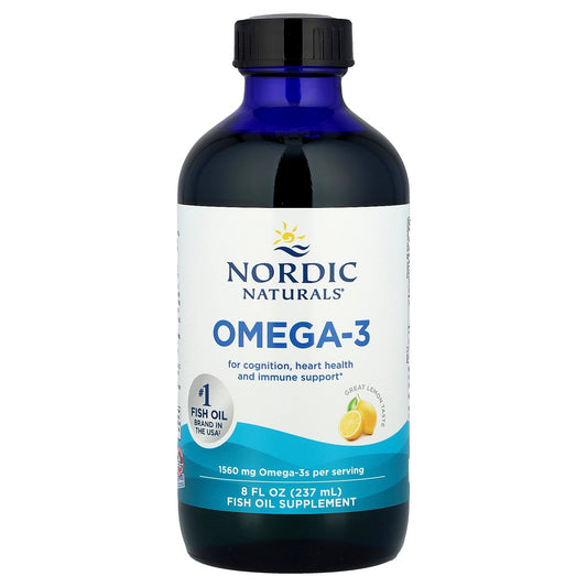 Nordic Naturals, Omega-3, Lemon, 1,560 mg, 8 fl oz (237 ml)