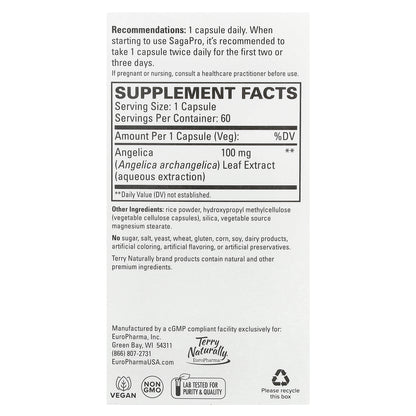 Terry Naturally, SagaPro®, Bladder Health, For Men & Women, 60 Capsules (100 mg per Capsule)