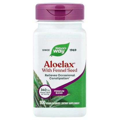 Nature's Way, Aloelax® with Fennel Seed, 100 Vegan Capsules