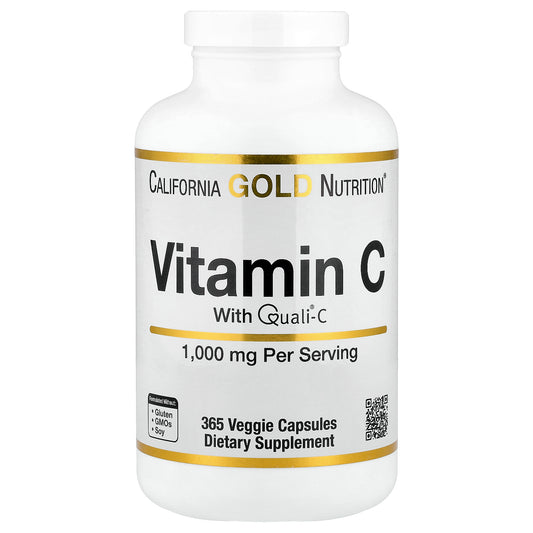 California Gold Nutrition, Vitamin C, Quali®-C, 1,000 mg, 365 Veggie Capsules