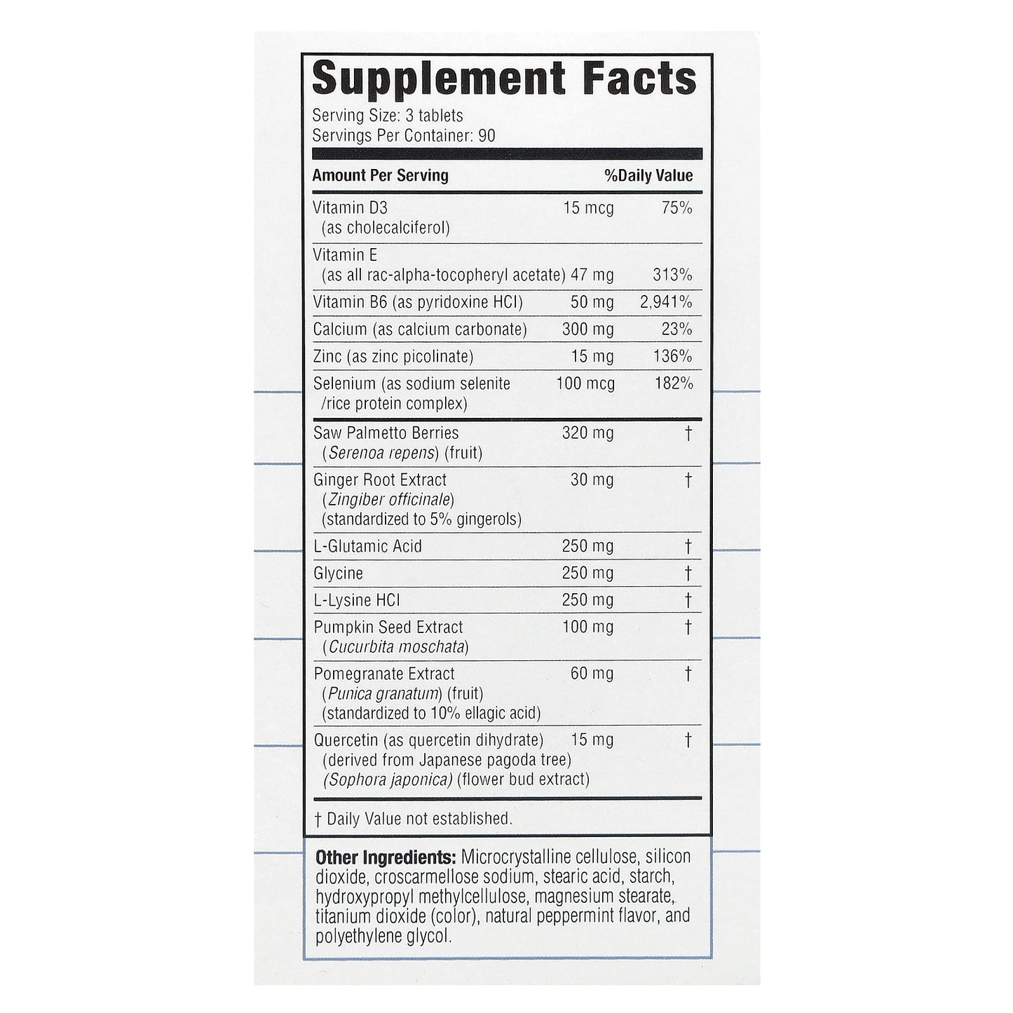 Real Health, The Prostate Formula with Saw Palmetto, 270 Tablets