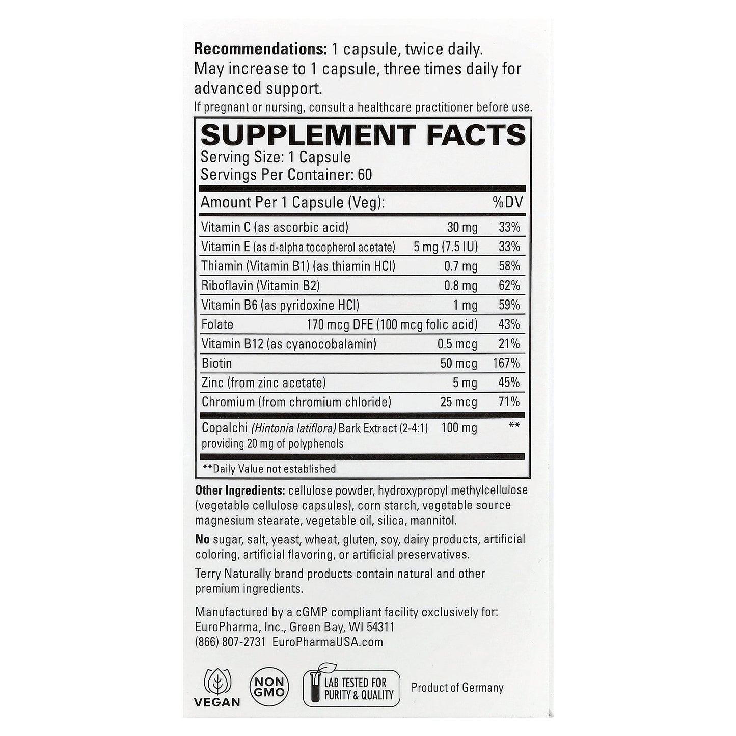 Terry Naturally, Sucontral® D, 60 Capsules