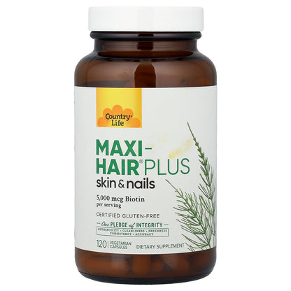 Country Life, Maxi-Hair® Plus Skin & Nails, 120 Vegetarian Capsules