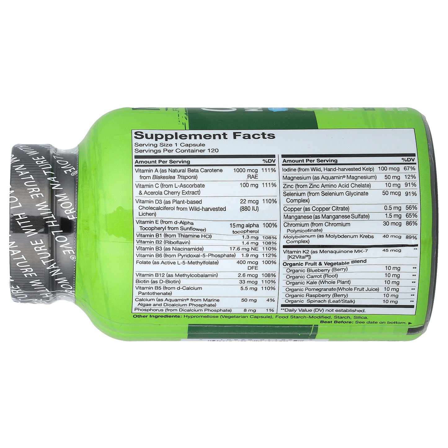 NATURELO, One Daily Multivitamin, For Men, 120 Vegetarian Capsules
