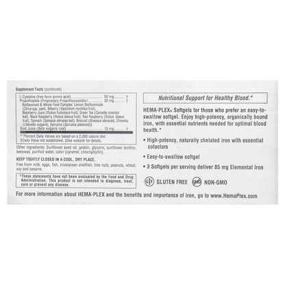 NaturesPlus, Hema-Plex® Iron, 60 Fast-Acting Softgels