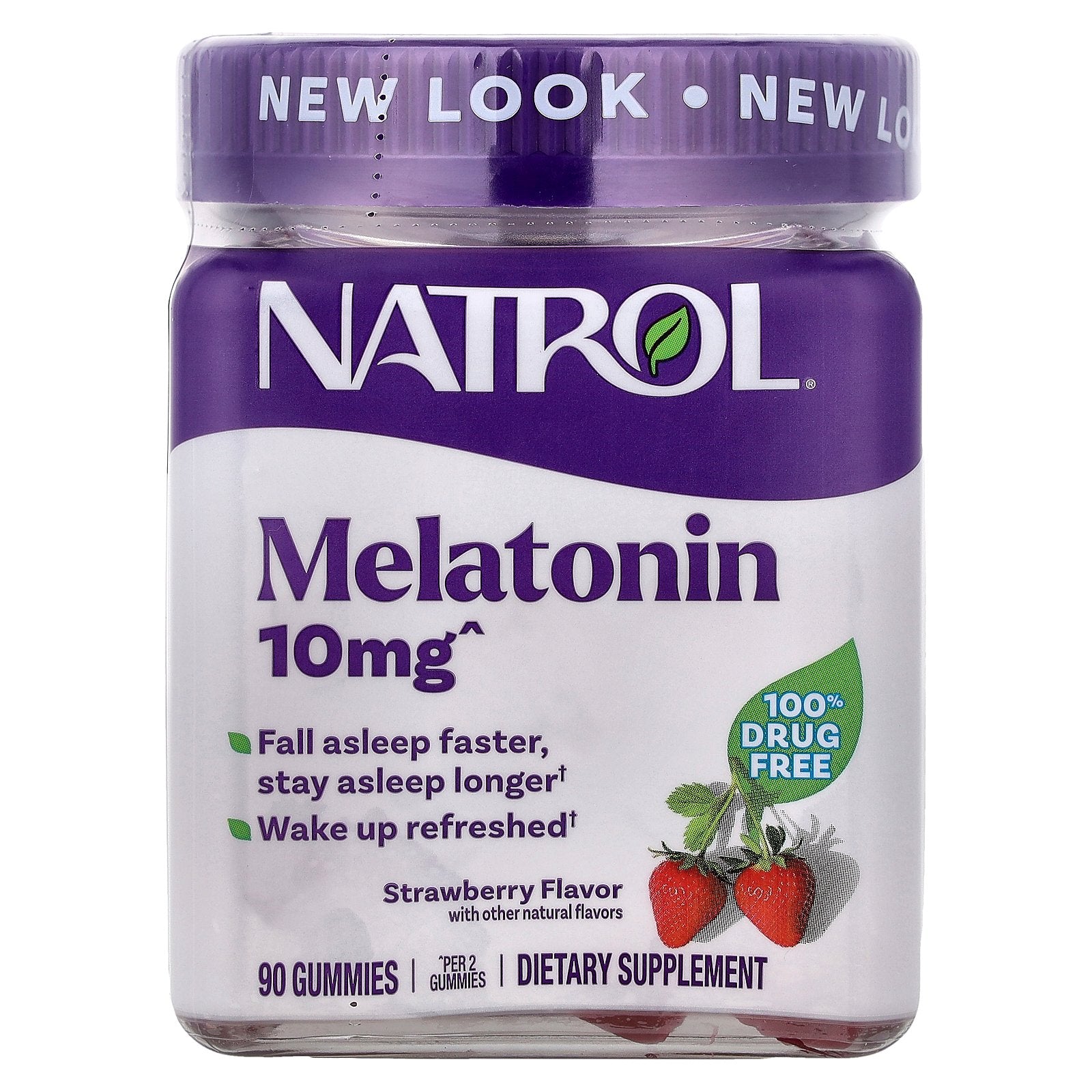 Natrol, Melatonin Gummies, Strawberry, 90 Gummies (5 mg per Gummy)