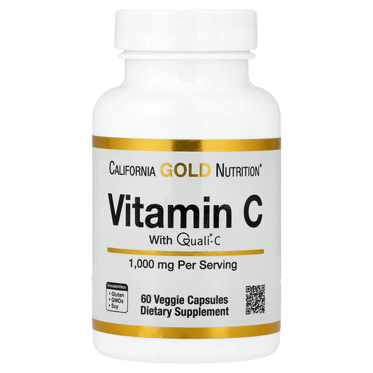 California Gold Nutrition, Vitamin C, Quali®-C, 1,000 mg, 60 Veggie Capsules