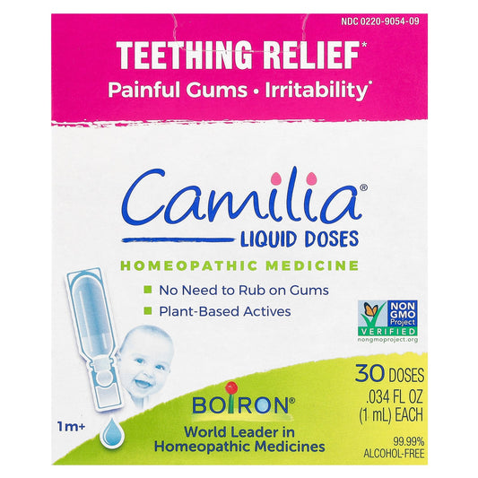 Boiron, Camilia®, Teething Relief, 1 Month+, 30 Doses, 0.034 fl oz (1 ml) Each