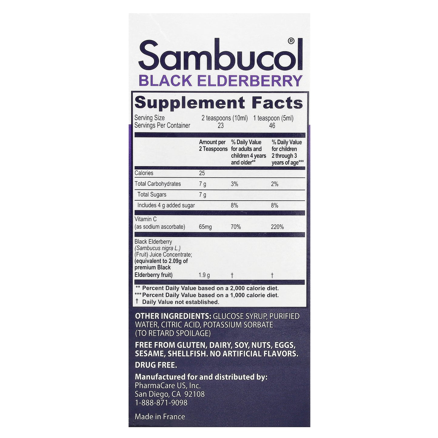 Sambucol, Kids, Black Elderberry, Advanced Immune Syrup, Ages 2+, 8,360 mg, 7.8 fl oz (230 ml)