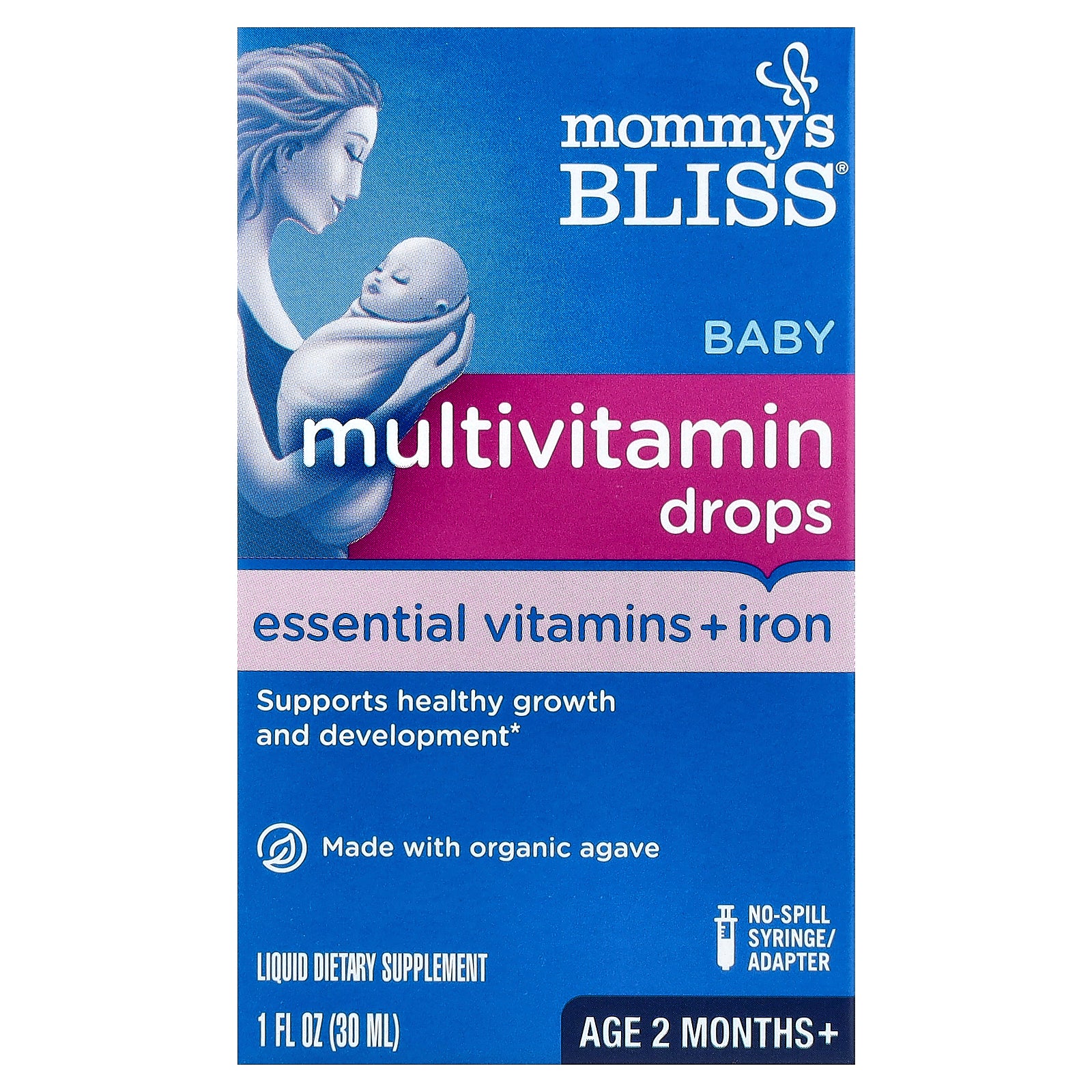 Mommy's Bliss, Baby Multivitamin Drops, Essential Vitamins + Iron, Age 2 Months +, 1 fl oz ( 30 ml)