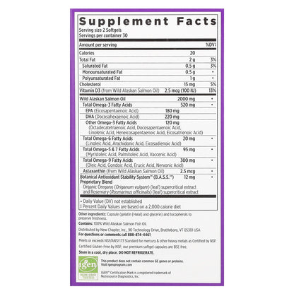 New Chapter, Wholemega Fish Oil, 60 Softgels