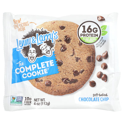 Lenny & Larry's, The Complete Cookie®, Chocolate Chip, 12 Cookies, 4 oz (113 g) Each