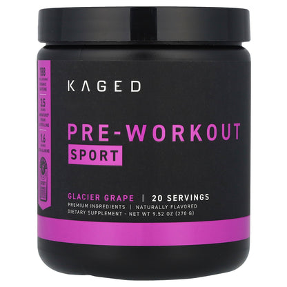 Kaged, Pre-Workout, Sport, Glacier Grape, 9.52 oz (270 g)