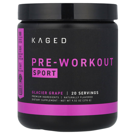 Kaged, Pre-Workout, Sport, Glacier Grape, 9.52 oz (270 g)