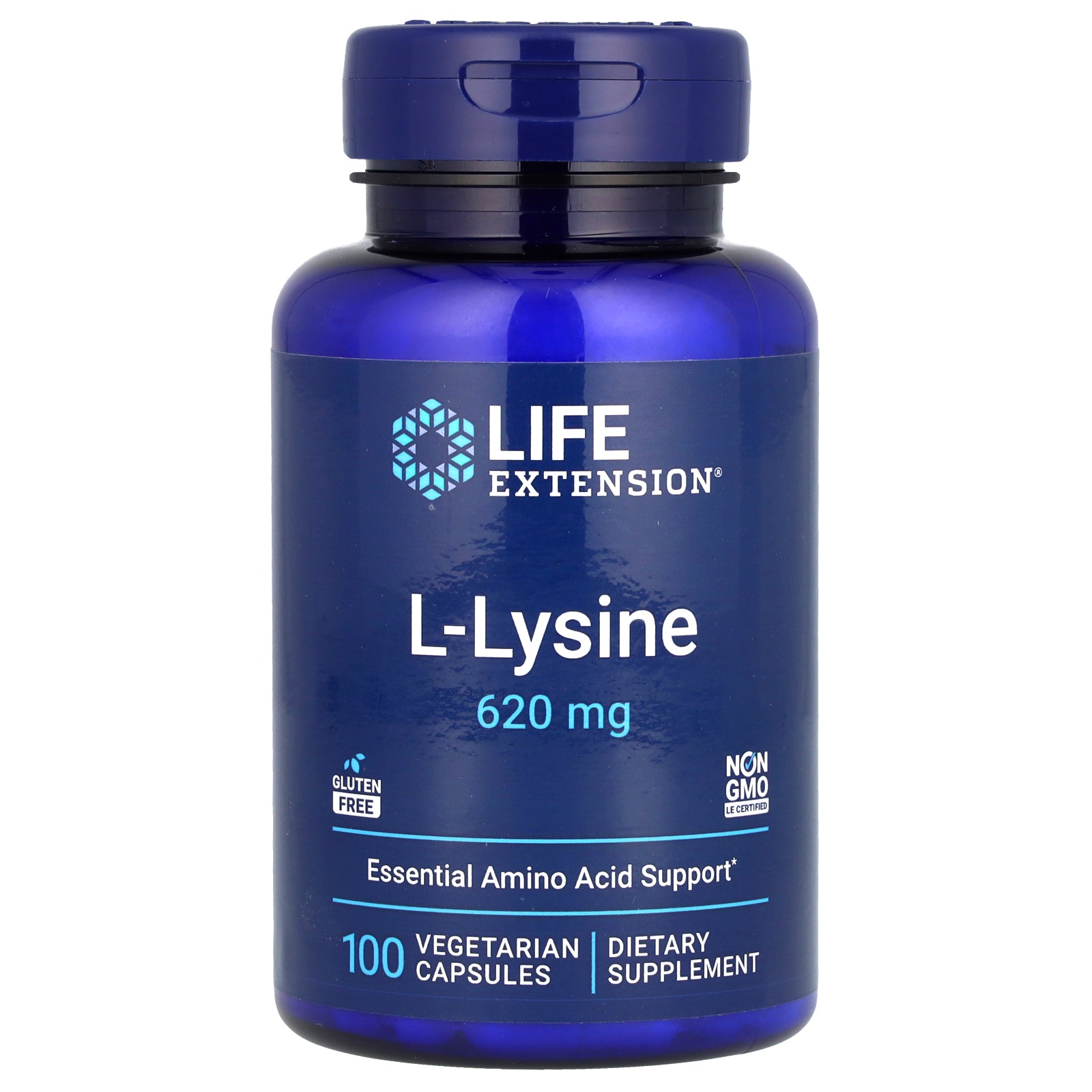 Life Extension, L-Lysine, 620 mg, 100 Vegetarian Capsules