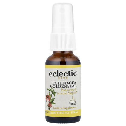 Eclectic Herb, Kids Throat Spray, Echinacea Goldenseal, 1 fl oz (30 ml)