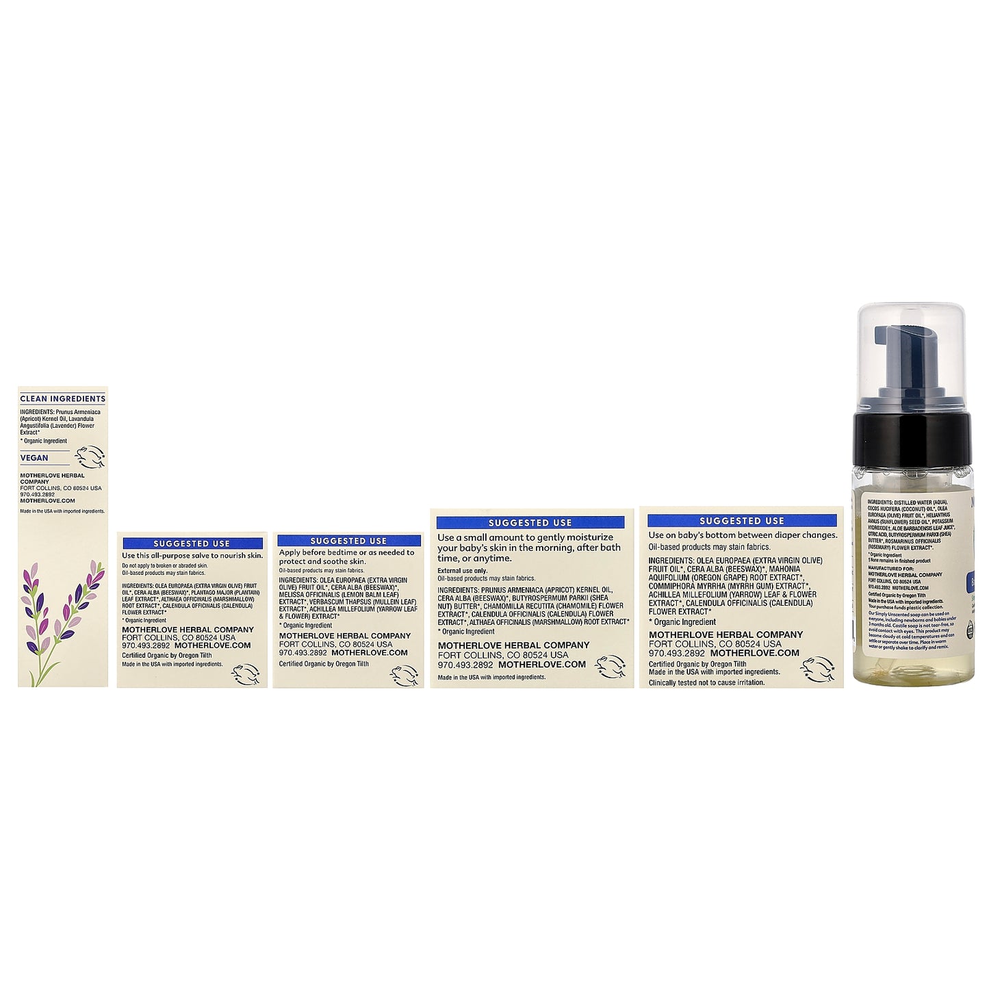 Motherlove, Baby Care Box, 6 Piece Set