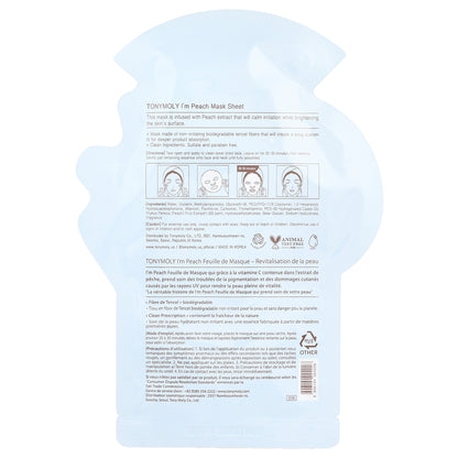 TonyMoly, I'm Peach, Vitalizing Beauty Mask Sheet, 1 Sheet, 0.74 oz (21 g)