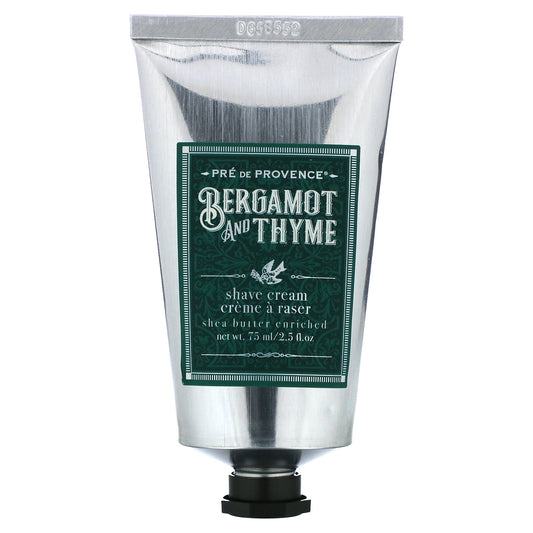 European Soaps, Shave Cream, Bergamot and Thyme, 2.5 fl oz (75 ml)