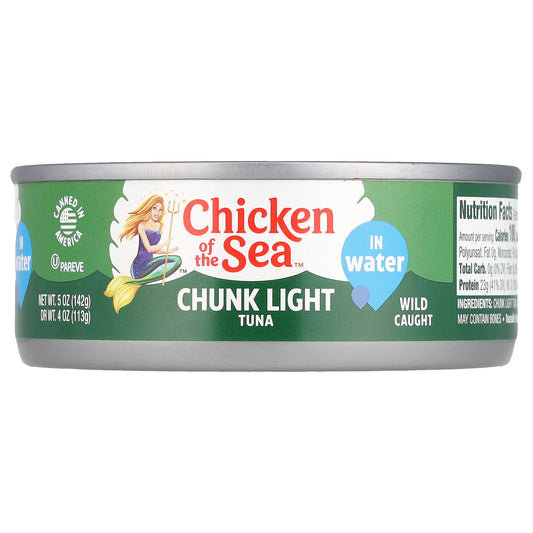 Chicken of the Sea, Chunk Light Tuna in Water, 5 oz (142 g)