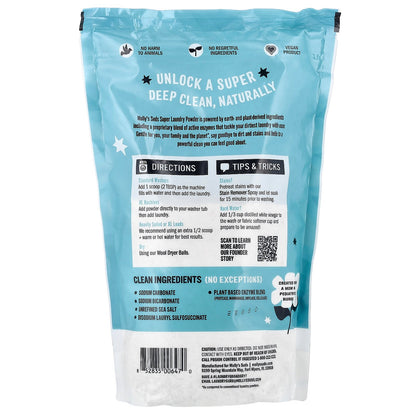 Molly's Suds, Super Laundry Powder, Unscented, 60 Loads, 60 oz (1.7 kg)