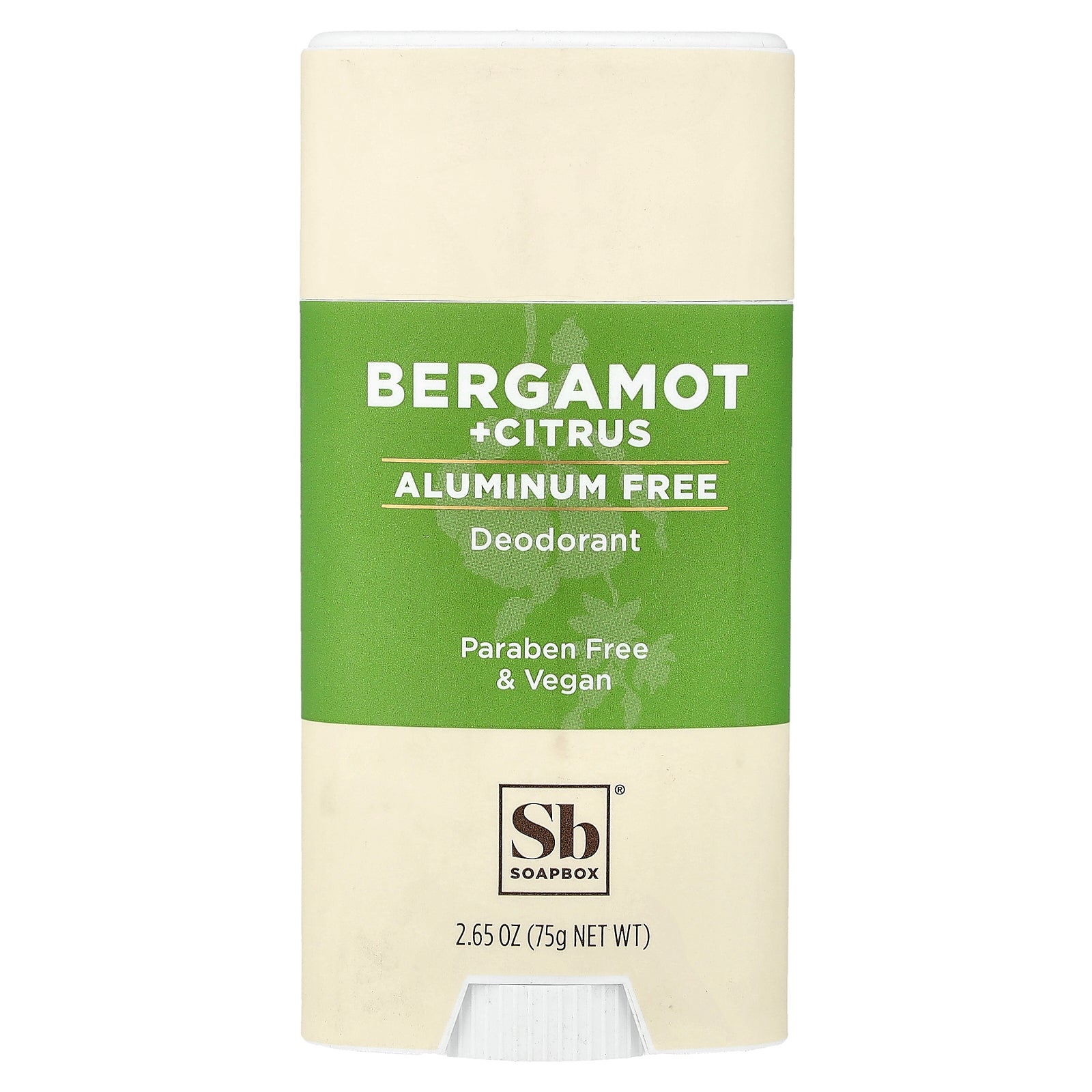 Soapbox, Aluminum Free Deodorant, Bergamot + Citrus, 2.65 oz (75 g)