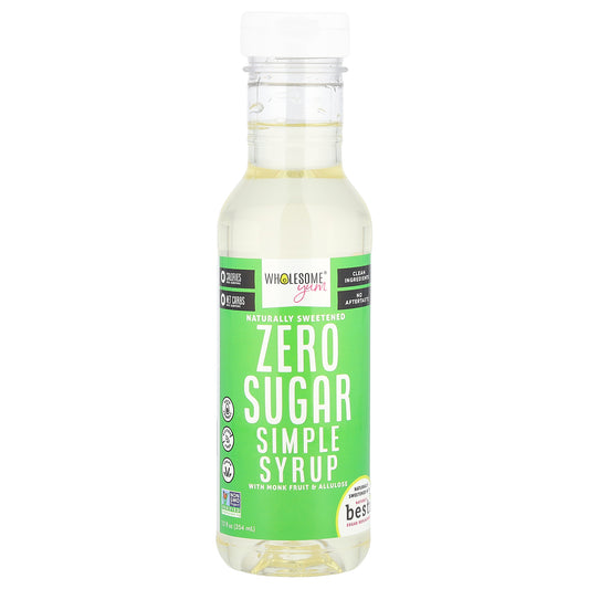 Wholesome Yum, Zero Sugar Simple Syrup With Monk Fruit & Allulose, 12 fl oz (354 ml)