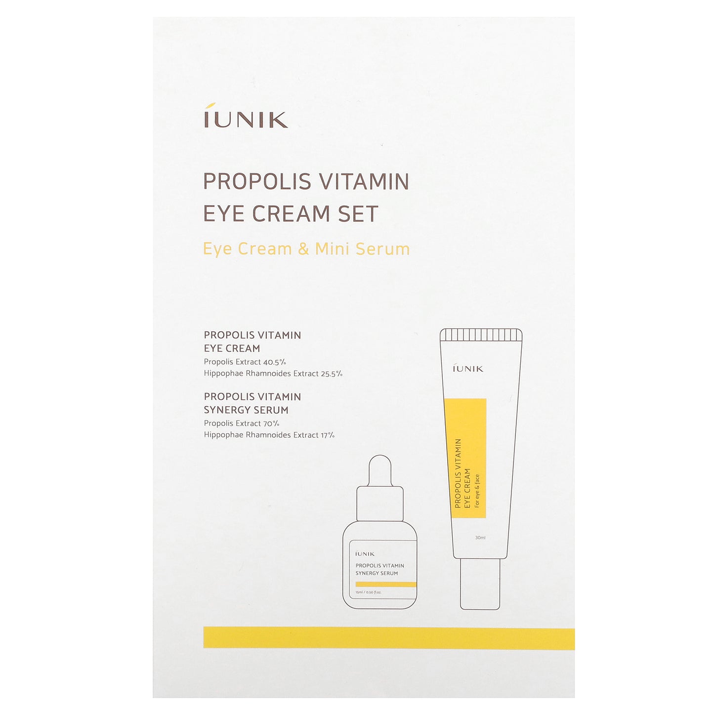 iUNIK, Propolis Vitamin Eye Cream Set, 2 Piece Set