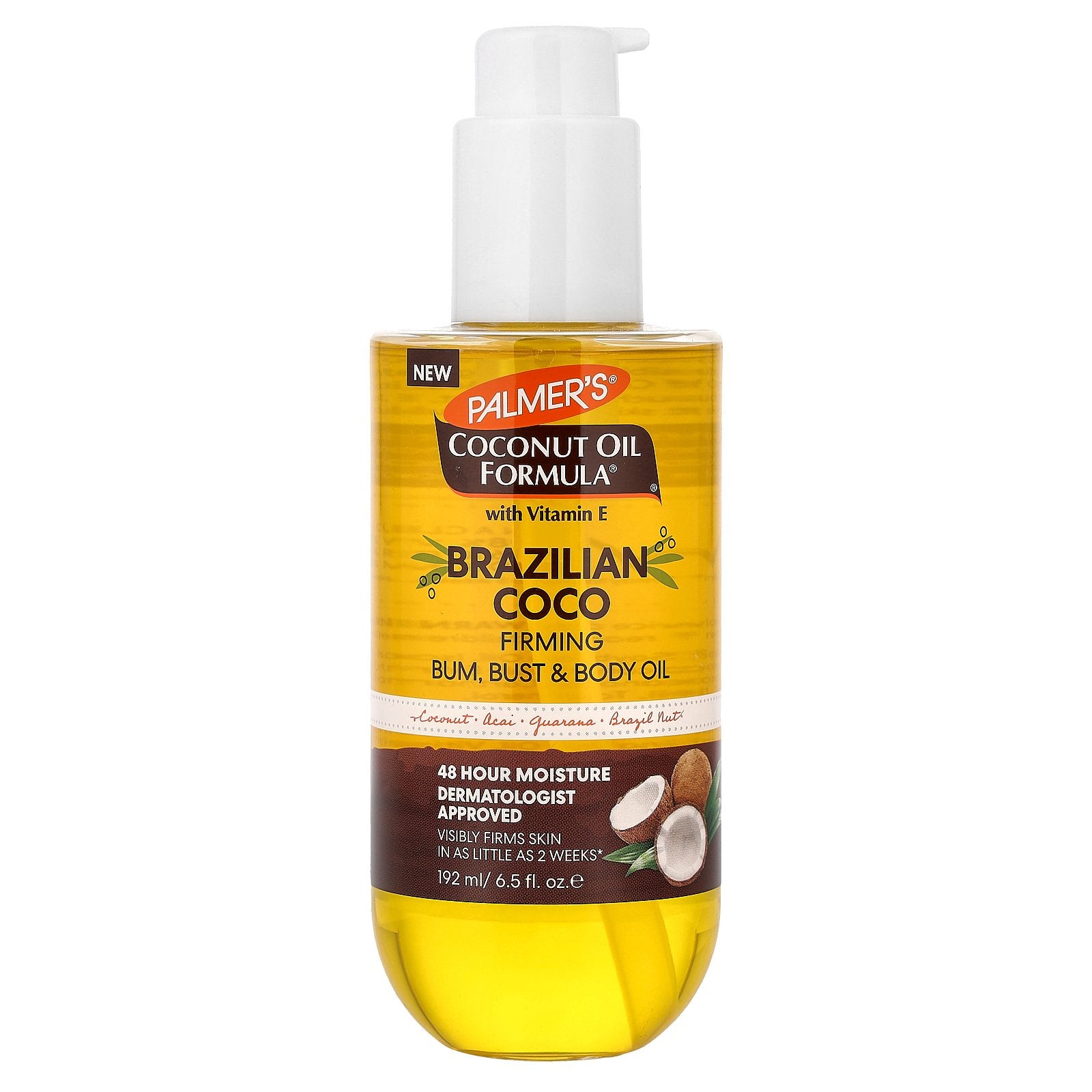 Palmer's, Coconut Oil Formula® with Vitamin E, Firming Bum, Bust & Body Oil, Brazilian Coco, 6.5 fl oz (192 ml)